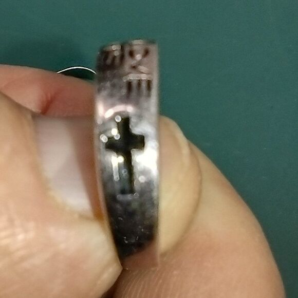 Vintage Two Silver .925 Inscribed Rings "Love Dream Believe" & "True Love Waits" - Picture 8 of 9